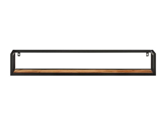 Mensole da parete Calmetop 2 pezzi, 110x17x17 cm, legno massello e ferro, 45427ALWK