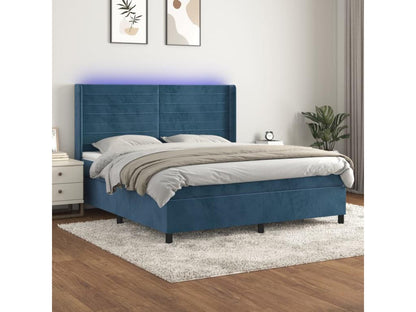 Base letto Nidchicshop con materasso e luce LED, blu scuro, 160x200 cm, 10998DJTY