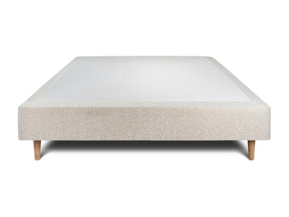Base letto imbottita, beige Bouclé, 150x190 cm, H35 cm, 97258ETJY