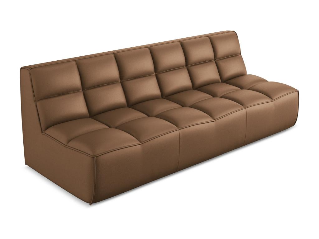 Divano componibile 3 posti in similpelle - cioccolato - Maisonpuretop 93608DZHX