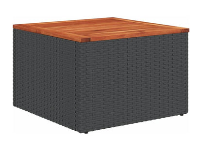 Set di mobili da giardino 6 pezzi con cuscini, resina intrecciata nera 15343EKOI