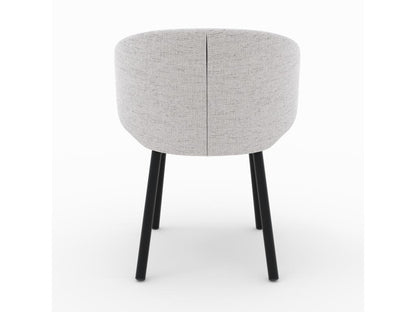 Set di 2 sedie in tessuto grigio chiaro mélange con gambe nere - Maisonpuretop 22973ZUDA