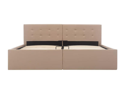 Struttura letto contenitore in similpelle Cappuccino 160x200 cm 33231QRLL