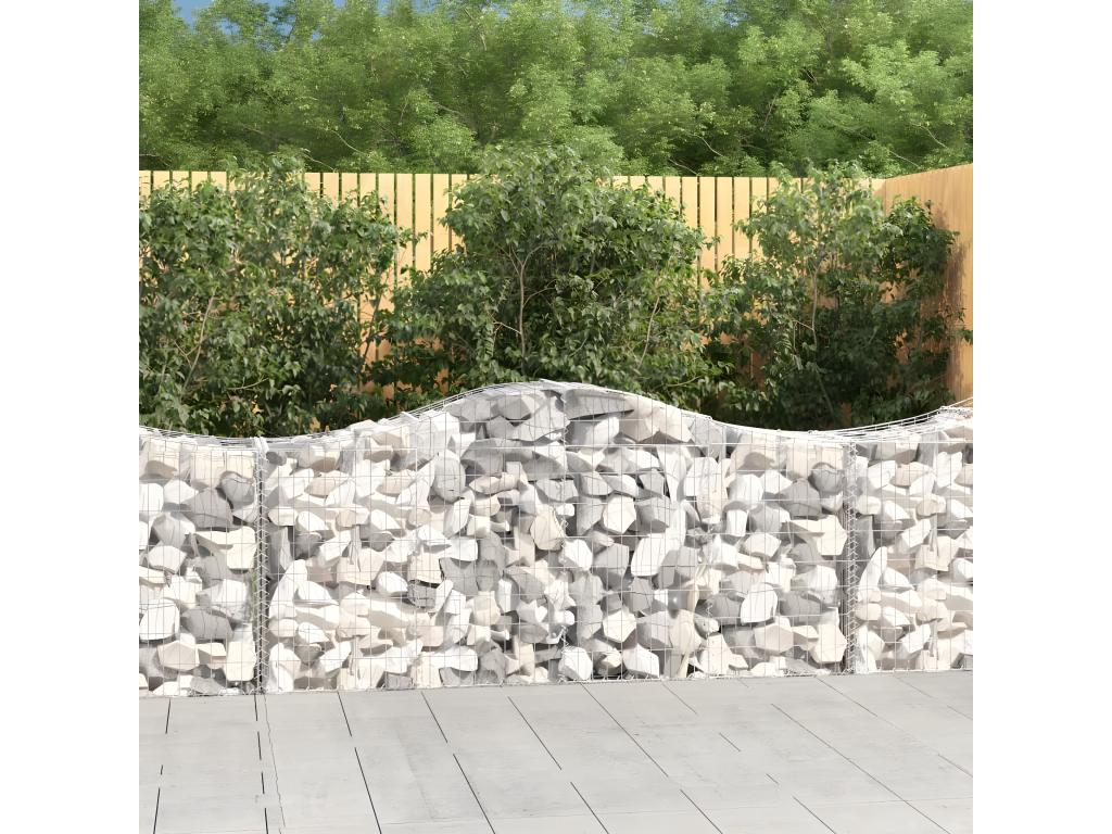 Gabbione ad arco 200x50x80/100 cm Ferro zincato 15410PCBE