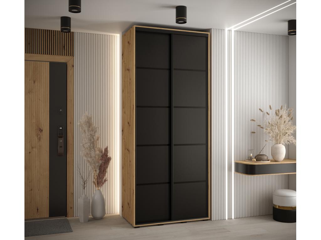 Armadio scorrevole a 4 ante Artvivrestore 235.2/110/60 2 ante Artvivrestore/Nero/Nero 00282YFAP