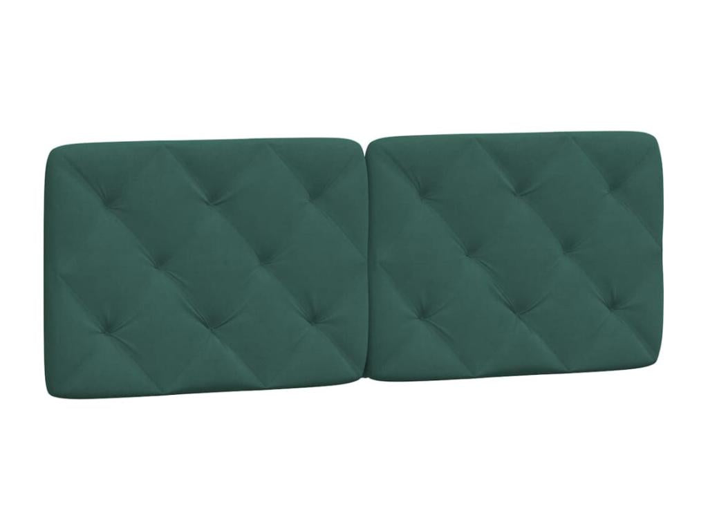 Struttura letto con testiera, verde scuro, 140x190 cm, velluto, 44258FWWG
