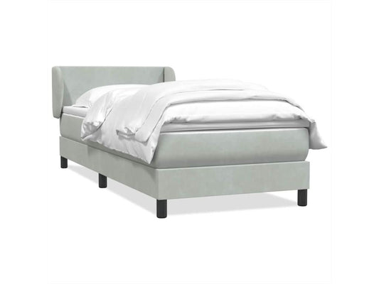 Base letto Artvivrestore e materasso in velluto grigio chiaro 90x210 cm 35449YWGQ
