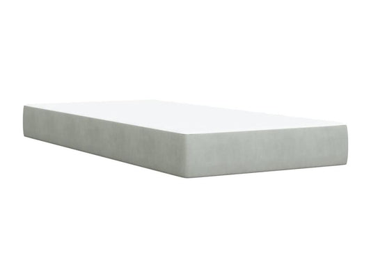 Rete e materasso Maisonpuretop, grigio chiaro, 80x200 cm, velluto, 11085XIOU