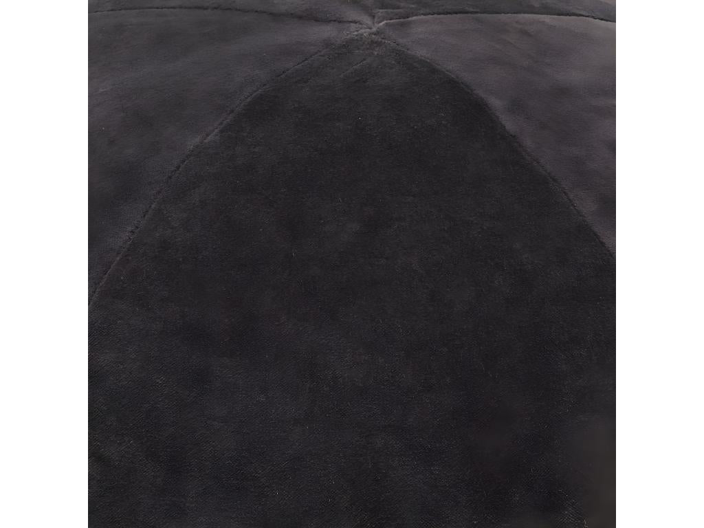 Pouf in velluto di cotone 50x35 cm Antracite 52248DYII