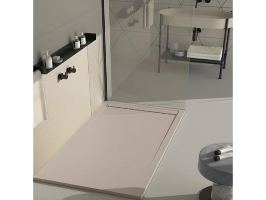 Piatto doccia Calmetop Sand finitura liscia con griglia colorata - 100x90 cm 96723YKLA