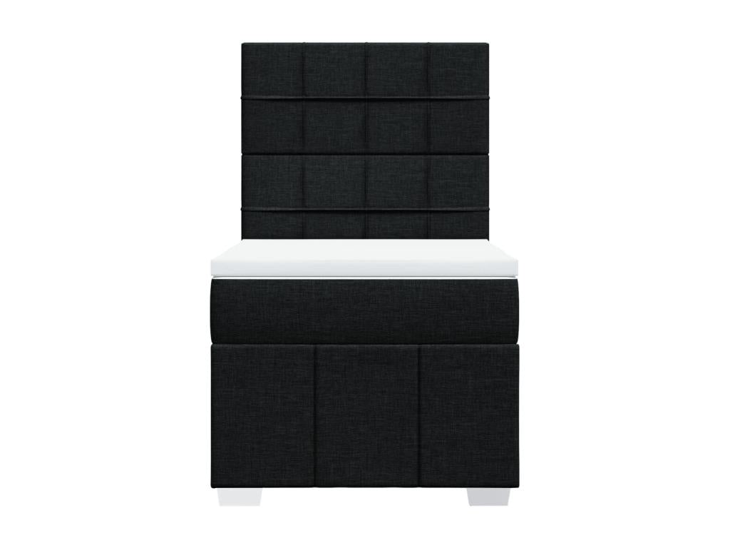 Base letto Maisonpuretop con materasso, nero, 90x190 cm, tessuto, 06379HKHV