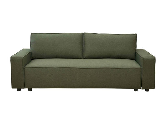 Divano letto in tessuto verde a 3 posti 36297UPMQ