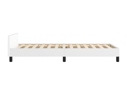 Struttura letto con testiera, materasso non incluso, bianco, 100x200 cm, 73015BOFH