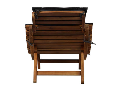 Sedie a sdraio in legno marrone, 184x55x64 cm, 02 0011927 13574KIIK