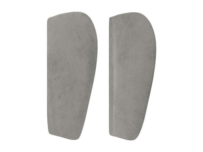 Testiera con ali, grigio chiaro, 183x23x78/88 cm, velluto, 63081GAFI