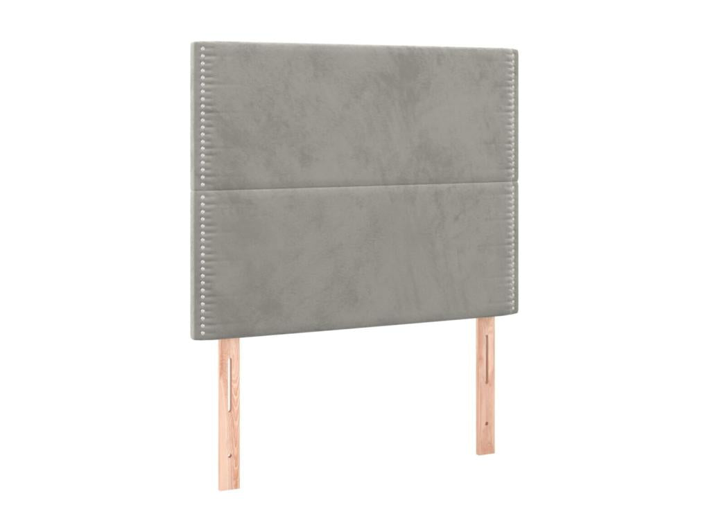 Testiera LED grigio chiaro 90x5x118/128 cm velluto 03564BKRP