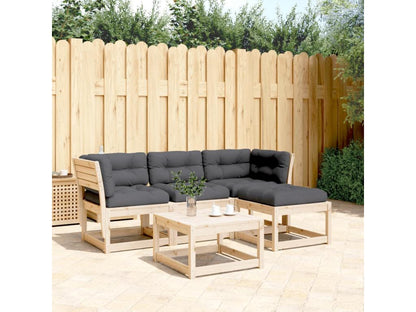 Set di mobili da giardino 4 pezzi con cuscini, legno massello di pino, 35454LNNC