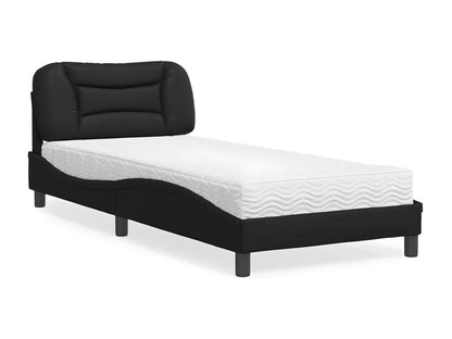 Letto con materasso nero 90x190 cm in similpelle 09069PWXE
