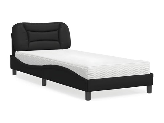 Letto con materasso nero 90x190 cm in similpelle 09069PWXE
