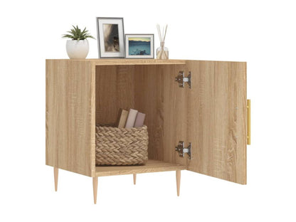 Maisonpuretop Premium - Comodini 2 pezzi, finitura rovere, Maisonpuretop, 40x40x50 cm, legno ingegnerizzato, 54437GEOZ