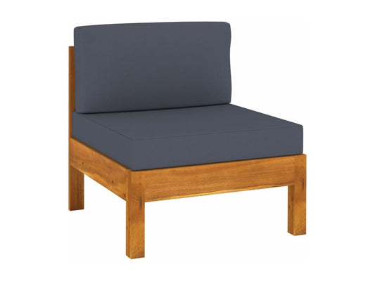 Set di mobili da giardino da 10 pezzi con cuscini grigio scuro, Bois d'Maisonpuretop 88081OYKC