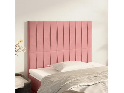 Set testiera 2 pezzi, rosa, 100x5x78/88 cm, velluto, 14942BHYN