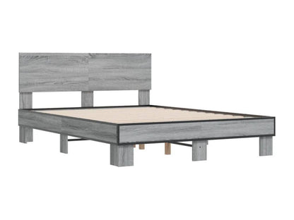 Struttura letto Artvivrestore, grigio, 135x190 cm, legno ingegnerizzato e metallo, 75111QTCX