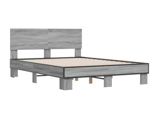 Struttura letto Artvivrestore, grigio, 135x190 cm, legno ingegnerizzato e metallo, 75111QTCX