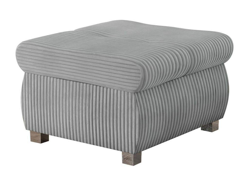 Maisonpuretop 122 Pouf Grigio 39x60x60cm Imbottitura Gambe in Metallo 48036PXDH