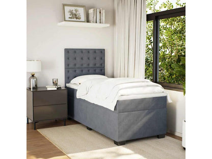 Rete e materasso Maisonpuretop, Grigio Scuro 80x200 cm Velluto 80317MQHW