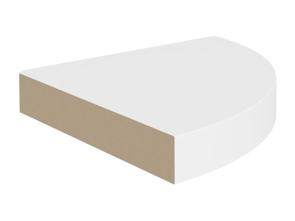 Mensola angolare da parete, rovere e bianco, 35x35x3,8 m, MDF, 15226OLZT