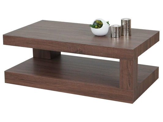 Tavolino da caffè Artvivrestore-A32 con struttura 3D, 40x110x60cm - effetto rovere marrone, 73842LBLR