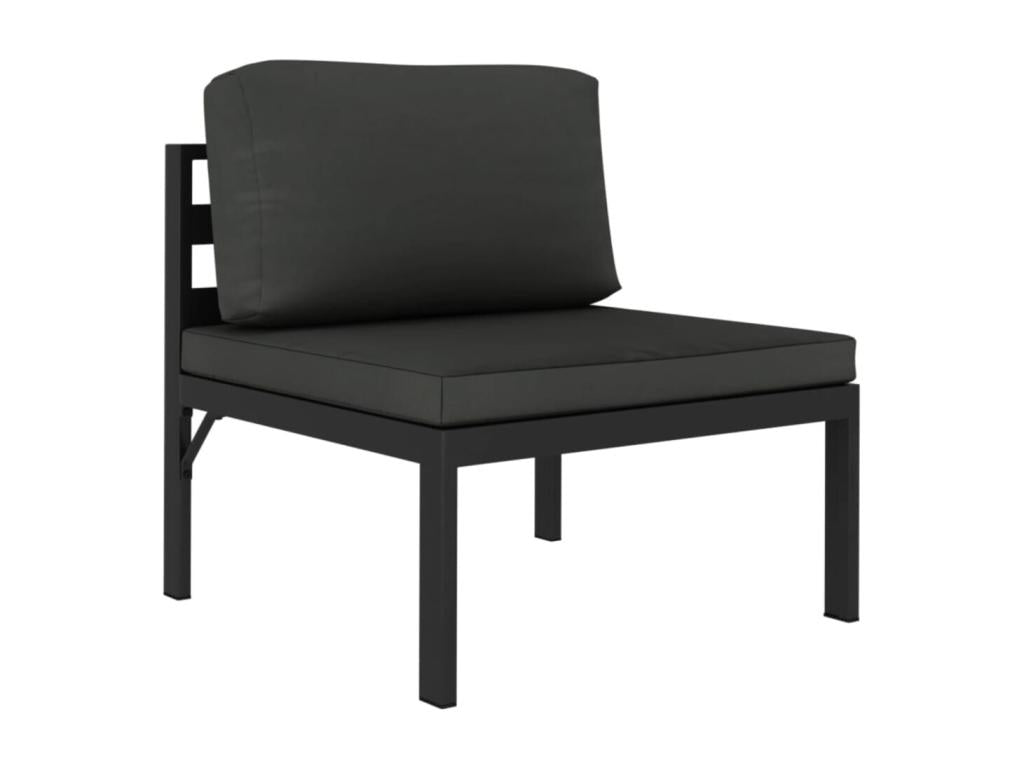 Set di mobili da giardino da 9 pezzi con cuscini, alluminio, antracite, 85251FONO