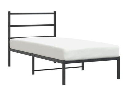 Struttura letto in metallo con testiera nera 90x190 cm 76909UKXW