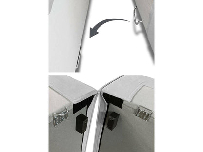 Divano fisso Artvivrestore, divano componibile 2 posti con penisola sinistra, Made in Italy, Divano moderno in tessuto, 220x170x70 cm, Grigio, 22270MDFI