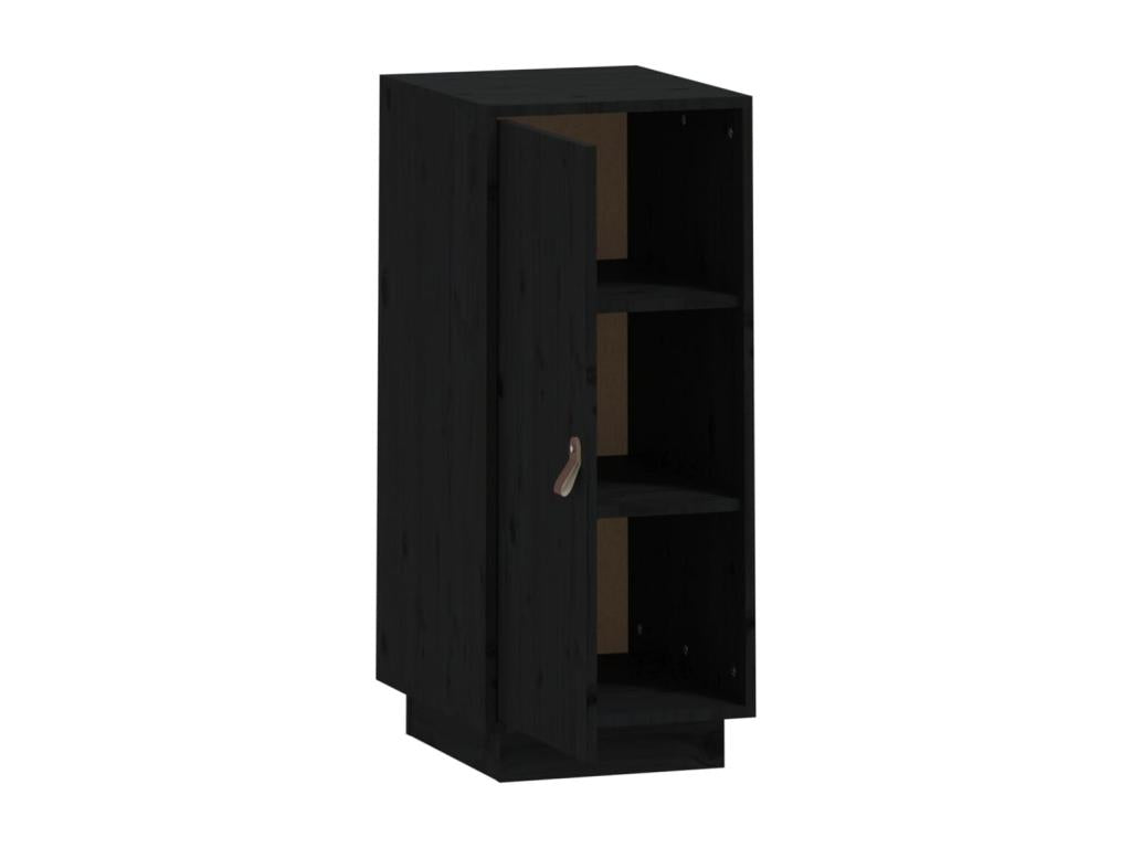 Credenza nera 34x40x75 cm in legno massello di pino 17549HDOS