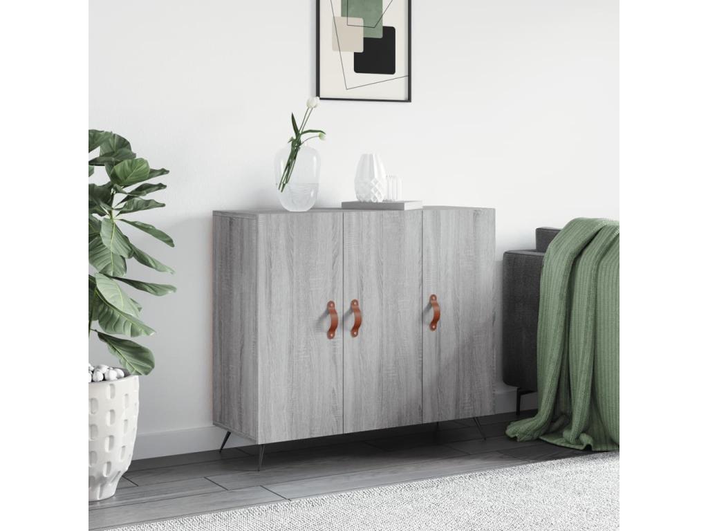 Credenza grigia Maisonpuretop 90x34x80 cm in legno ingegnerizzato 59618PEAB