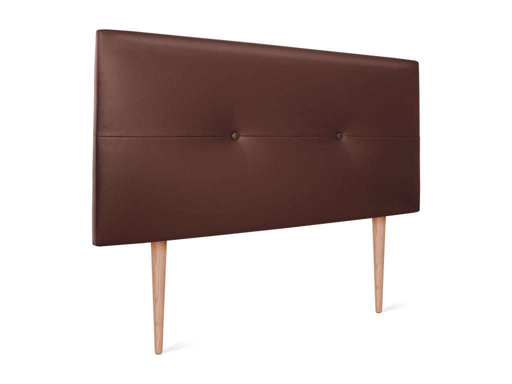 Testiera in similpelle Maisonpuretop con bottoni 105x105cm con gambe per letti da 105cm - Cioccolato 30360VZWO