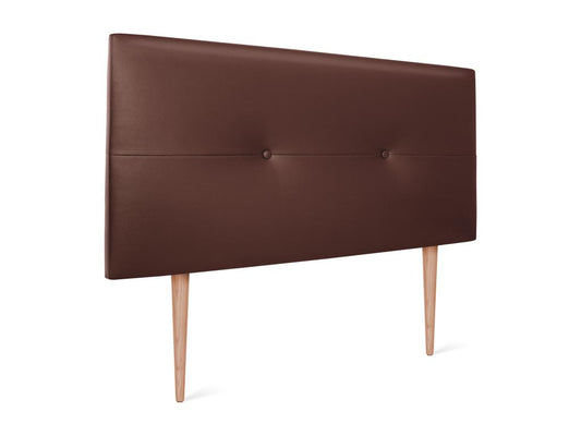 Testiera in similpelle Maisonpuretop con bottoni 105x105cm con gambe per letti da 105cm - Cioccolato 30360VZWO