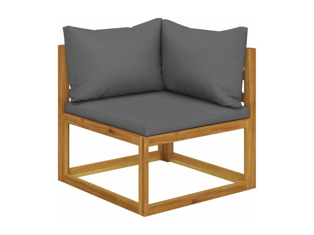 Divano da giardino a 3 posti con cuscino, legno massello, Maisonpuretop, 26852RUIL