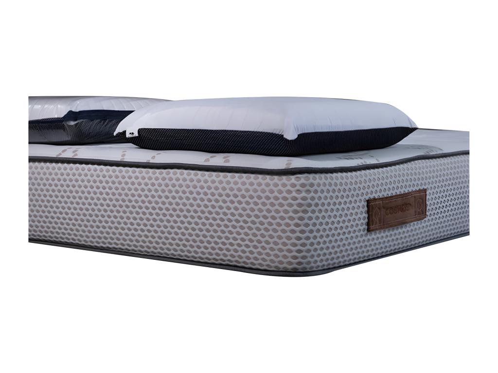 Materasso in memory foam bianco Maisonpuretop - 28 cm - 160x200 con 2 cuscini elastici Maisonpuretop 60x60cm 67665FLHC