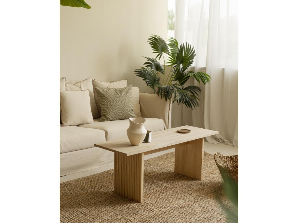 Tavolino da caffè in legno di abete marrone 120x45cm - Maisonpuretop 66890VTYZ