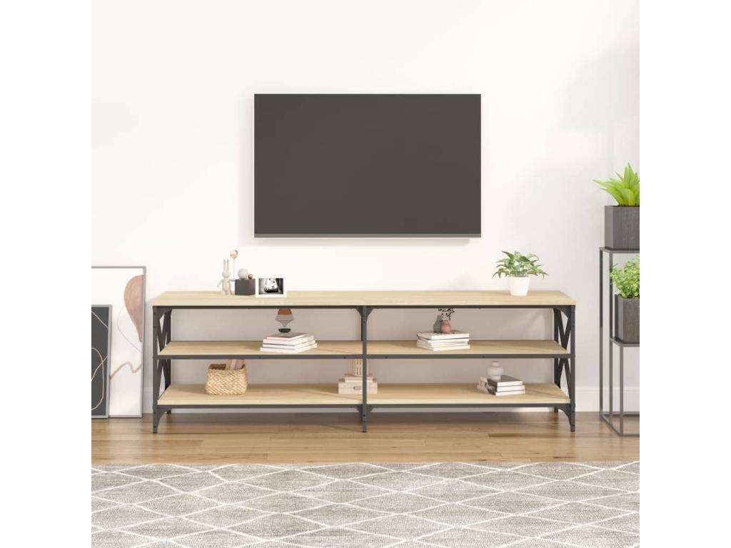 Mobile TV Artvivrestore in rovere, 160x40x50 cm, legno ingegnerizzato, 99174YEIJ