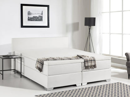 Artvivrestore Letto a molle in similpelle 180x200 cm Bianco 79138LJHT