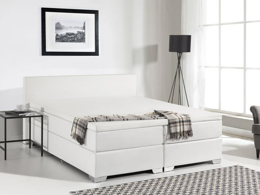 Artvivrestore Letto a molle in similpelle 180x200 cm Bianco 79138LJHT