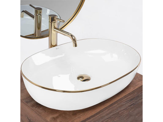 Lavabo da appoggio Maisonpuretop 61 White Gold 94234DKEA