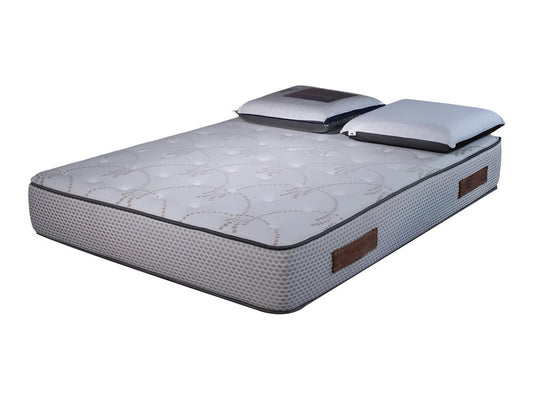 Materasso in memory foam bianco Maisonpuretop - 28 cm - 160x200 con 2 cuscini elastici Maisonpuretop 60x60cm 67665FLHC