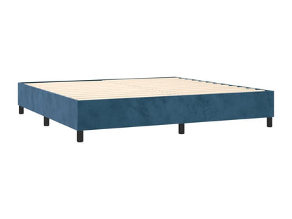Base letto Maisonpuretop con materasso e luce LED, blu scuro, 200x200 cm, 18529EWBF