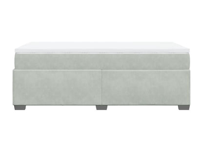 Rete e materasso Maisonpuretop, grigio chiaro, 80x200 cm, velluto, 11085XIOU