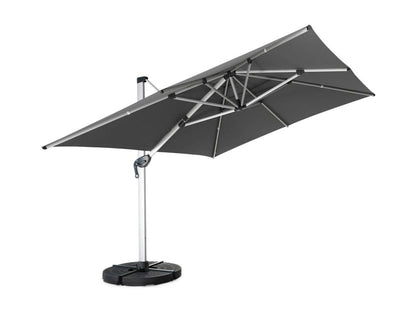 Ombrellone a sbalzo Premium 3x4m, grigio - telo in poliestere tinto in massa - struttura in alluminio anodizzato - telo incluso 08939YFNG